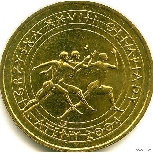 Польша 2 злотых, 2004 XXVIII летние Олимпийские Игры, Афины 2004 UNC