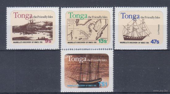 [1614] Тонга 1981. Флот.Корабли.Парусники. СЕРИЯ MNH. Кат.12 е.