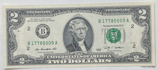 США 2 доллара 2009 г.