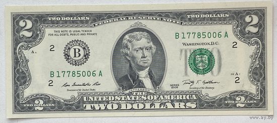 США 2 доллара 2009 г.