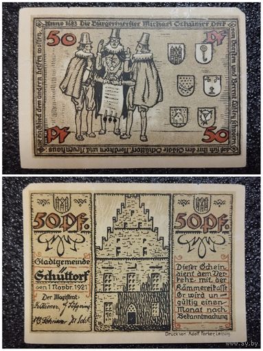 Нотгельд 50 пфеннигов 1921 г. Германия Grhultorf (1202.1-2/4)