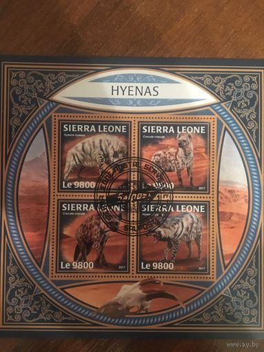 Сьерра Леоне 2017. Гиены. Блок.