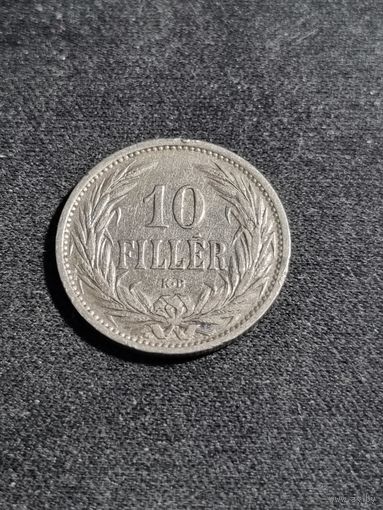 Австро-Венгрия 10 филлеров 1909  (чеканка для Венгрии)