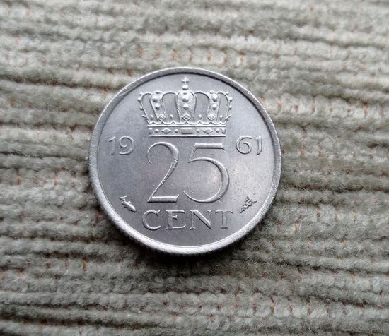 Werty71 Нидерланды 25 центов 1961 Рыба