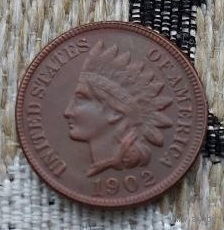 США 1 цент 1902 года. Индеец. Предложи свою цену или обмен!