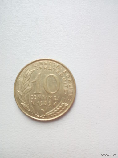 10 сантимов 1989г.Франция
