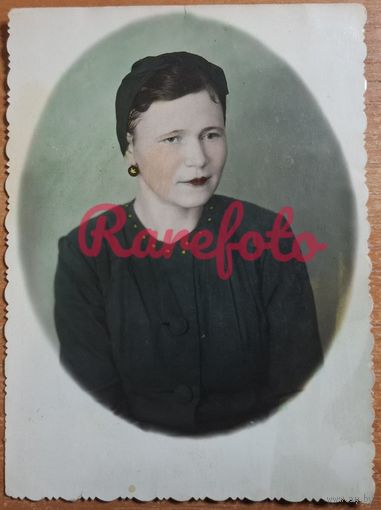 1930-е Дама цветная ретушь студийное ретро фото