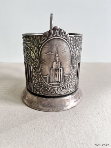 ПОДСТАКАННИК "МГУ". КОЛЬЧУГИНО. СО ШТАМПОМ - ВЛ.СНХ. РЕДКОСТЬ !!! СМ. ФОТО И ОПИСАНИЕ !