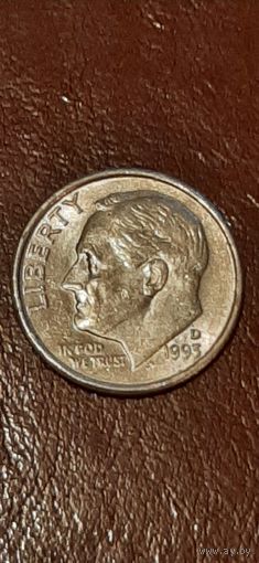 США 10 центов (1 дайм) 1993 D.