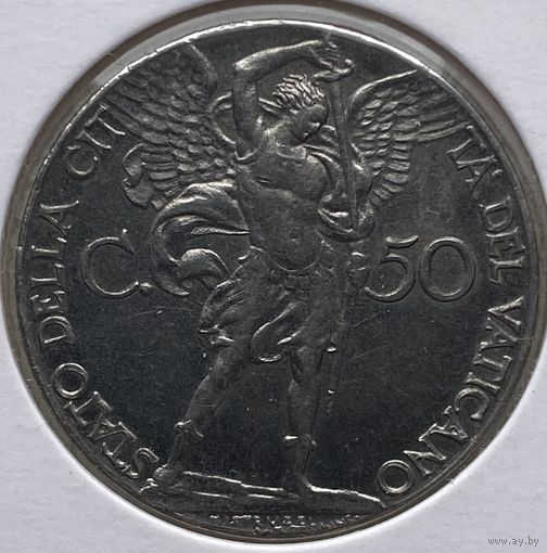 Ватикан 50 чентезимо 1941 г. В холдере
