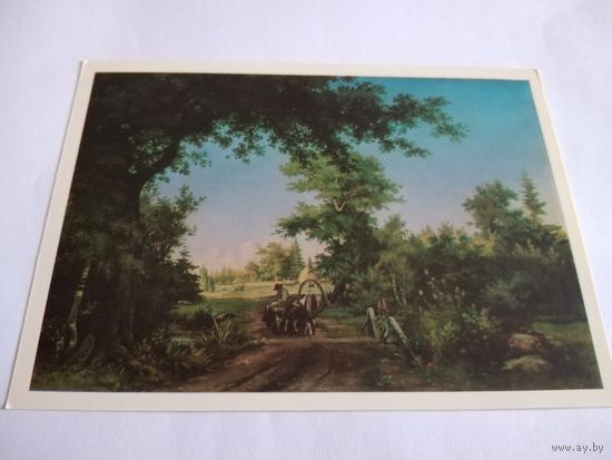 Открытка 1986г. И. Шишкин. Вид в окрестностях Петербурга.