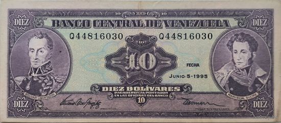 Венесуэла 10 Боливар 1995 F  253