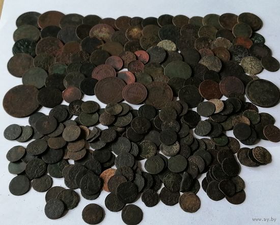 Монеты не чищенные, более 250шт, с рубля, три дня
