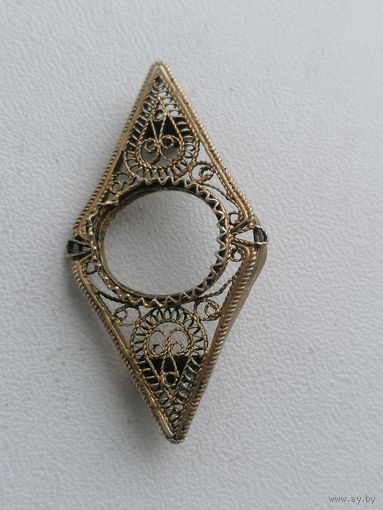 Брошь СССР серебро 916 пробы в ремонт, торги с Рубля