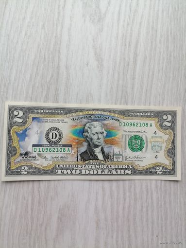 США 2 цветная Йеллоустоун 2003