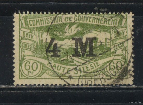 Верхняя Силезия Плебисцит 1922 Металлургия Голубь Надп Стандарт #41