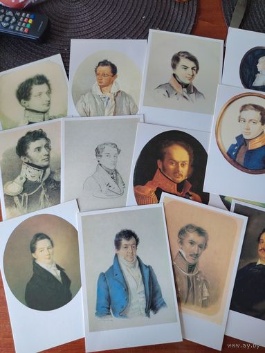 Открытки Художники. 120 штук. Из разных наборов. /Д