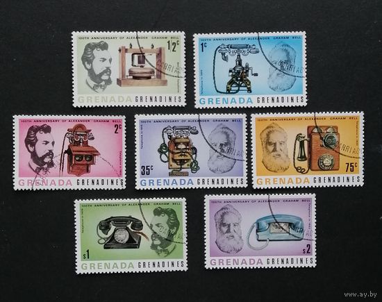 Гренада и Гренадины / Белл Александр Грейам / История Изобретения / Телефон / Серия 7 марок