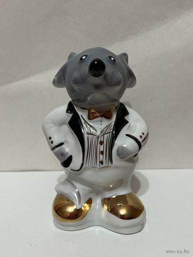 Статуэтка фарфоровая с позолотой "Крыса" (Мышь. МЫШОНОК.) ДФЗ АУКЦИОН не с рубля без МПЦ.