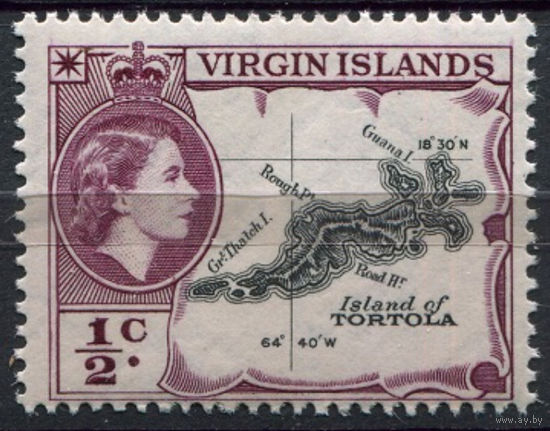 Виргинские острова 1956** Карта островов