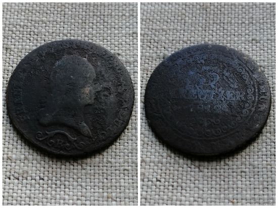 Австрия 3 крейцеров 1812 В