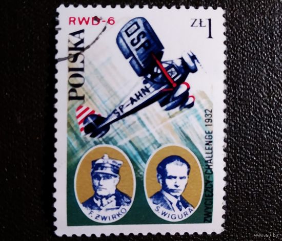 Марка Польша 1978 год Авиация