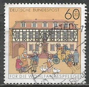 ФРГ. Почтовая станция Будинген. 1991г. Mi#1564.