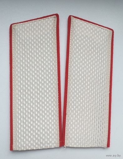 Погоны прапорщиков морской пехоты/береговых частей на белую тужурку ВМФ СССР