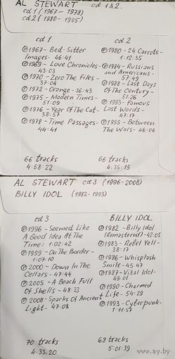 CD MP3 дискография Al STEWART на 3 CD + частичная дискография Billy IDOL на 1 CD