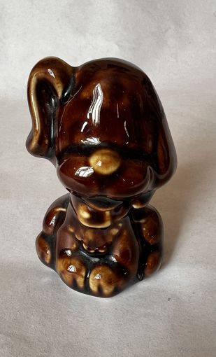 Статуэтка "Собака" (Собачка) обливная керамика.