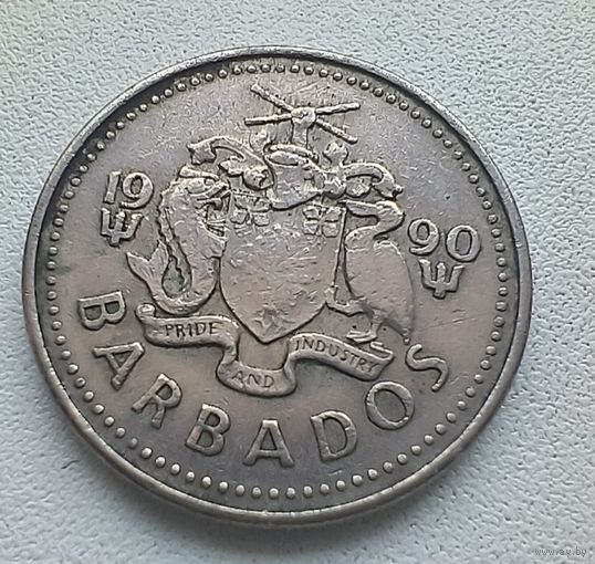 Барбадос 25 Центов 1990. 5-7-12