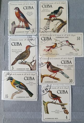 Куба птица 1971г 7шт