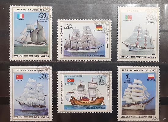 Корея. 1987 год. Флот. Парусники (918)