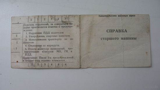 Советская армия .1988 г.  Справка