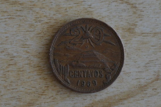 Мексика 20 сентаво 1969