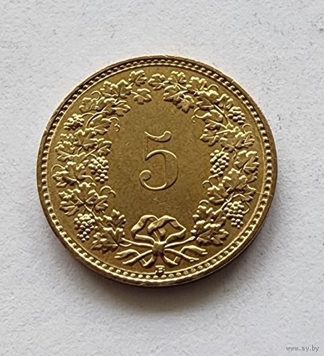 Швейцария 5 раппенов, 2015