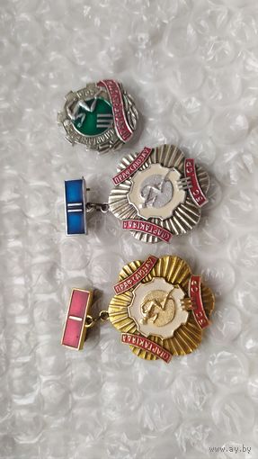 Значки СССР 3 спартакиада профсоюзов БССР 1965, 3 шт