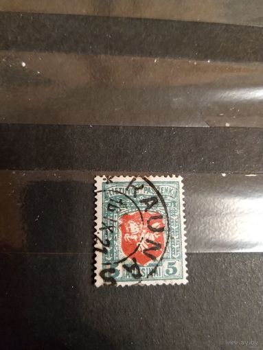1919 Литва Мих 60 концовка герб Погоня (3-1)