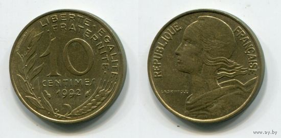 Франция. 10 сантимов (1992, XF)