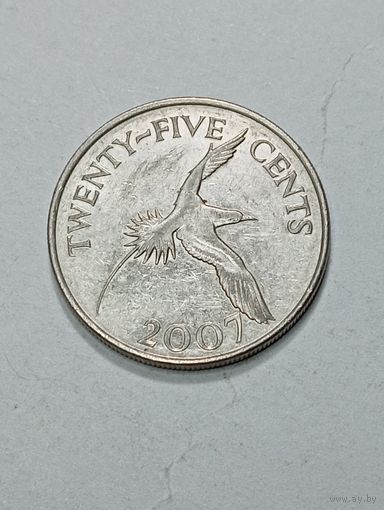 Бермудские острова 25 центов 2007 года .