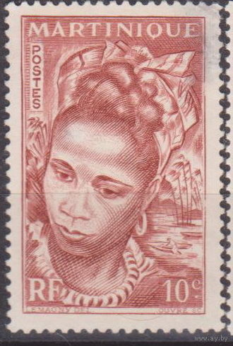 Французские Колонии  Заморский департамент Франции Мартиника 1947  год   лот 9  ЧИСТАЯ