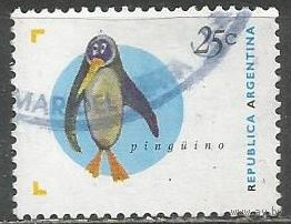 Аргентина. Птицы. Королквский пингвин. 1995г. Mi#2253.