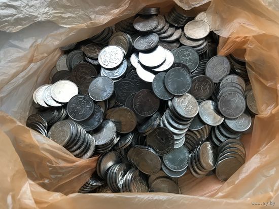 Эстония 1 крона 1993 - 350 монет в мешковом сохране!