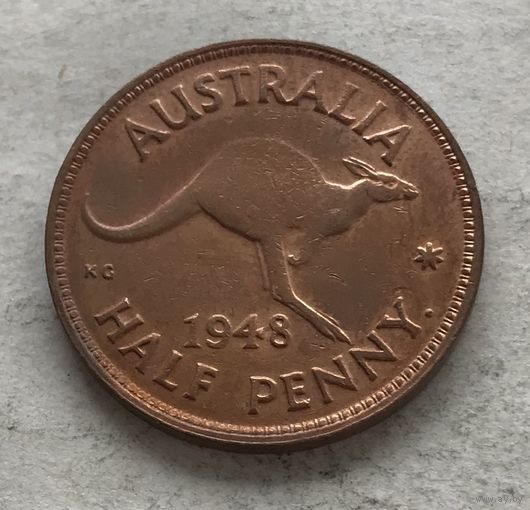 Австралия пол-пенни 1948 Георг VI (Перт - с точкой)