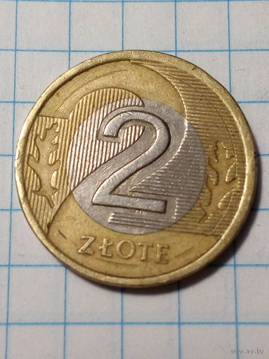 2 злотых Польша 1995 год.