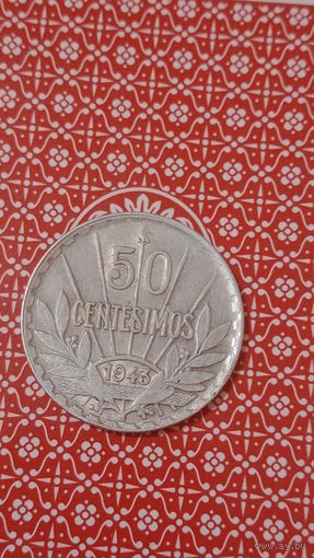 Уругвай 50 сентесимо 1943