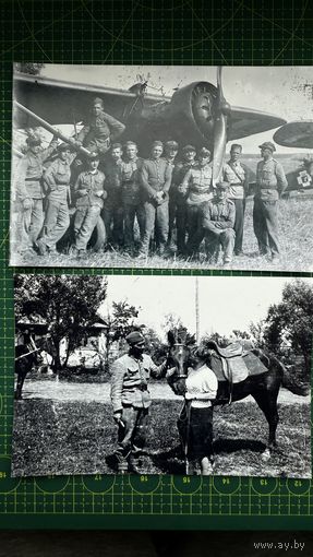 Современные фото, переснятые с семейного альбома, польских солдат в г. Лида