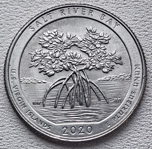 США 25 центов (квотер) 2020 Р Salt River Bay U.S. Virgin Islands