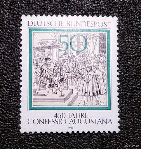 Марка Германия 1980 год 450 лет Конфессии Аугуста