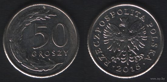 Польша y281 50 грош 2015 год (mw) (_alb2